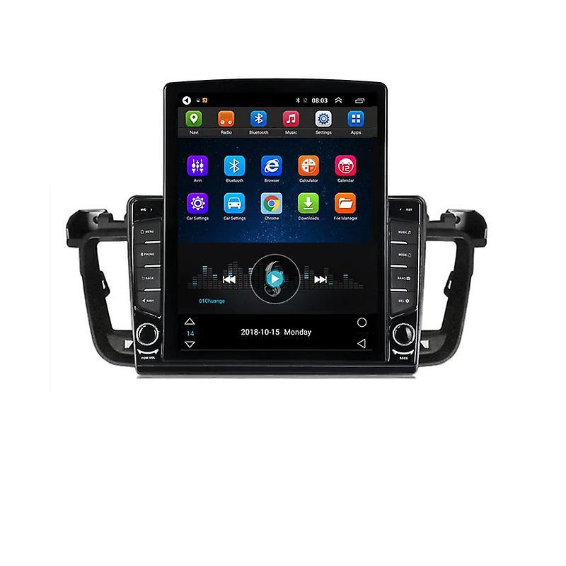 JIULUNET 9.7" Android For Peugeot 508 2011-2018 Tesla Type Car Radio Multimedia Video Player Navigation GPS