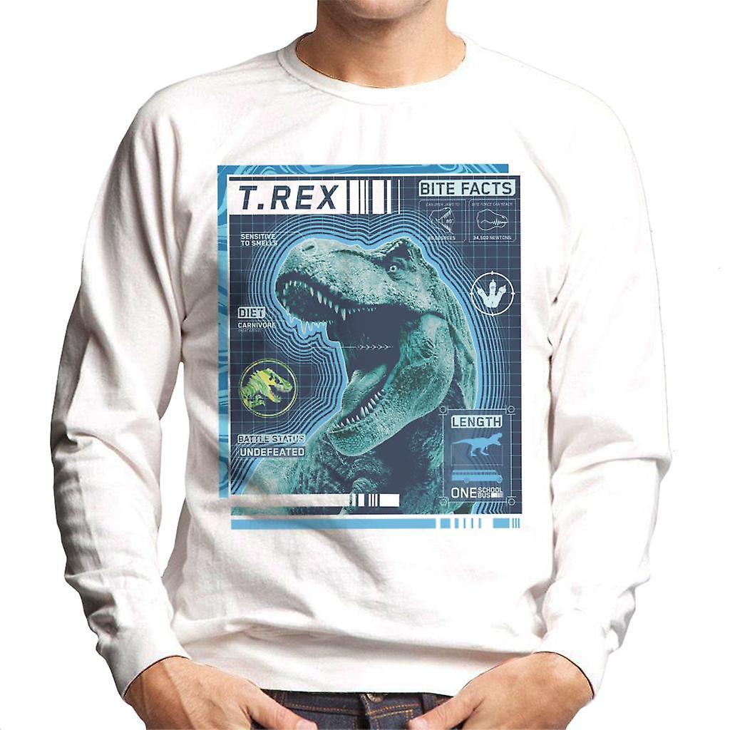 Jurassic Park T Rex Battle Status Undefeated Men's Sweatshirt White XX-Large