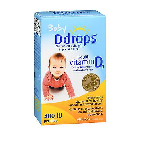 Ddrops Baby Vitamin D 90 Drops, 400 IU, 0.08 oz (Pack of 1)