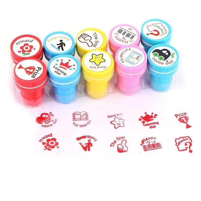 Slowmoose Cute Cartoon Pattern-rubber Stamp 10Pcs Encourage