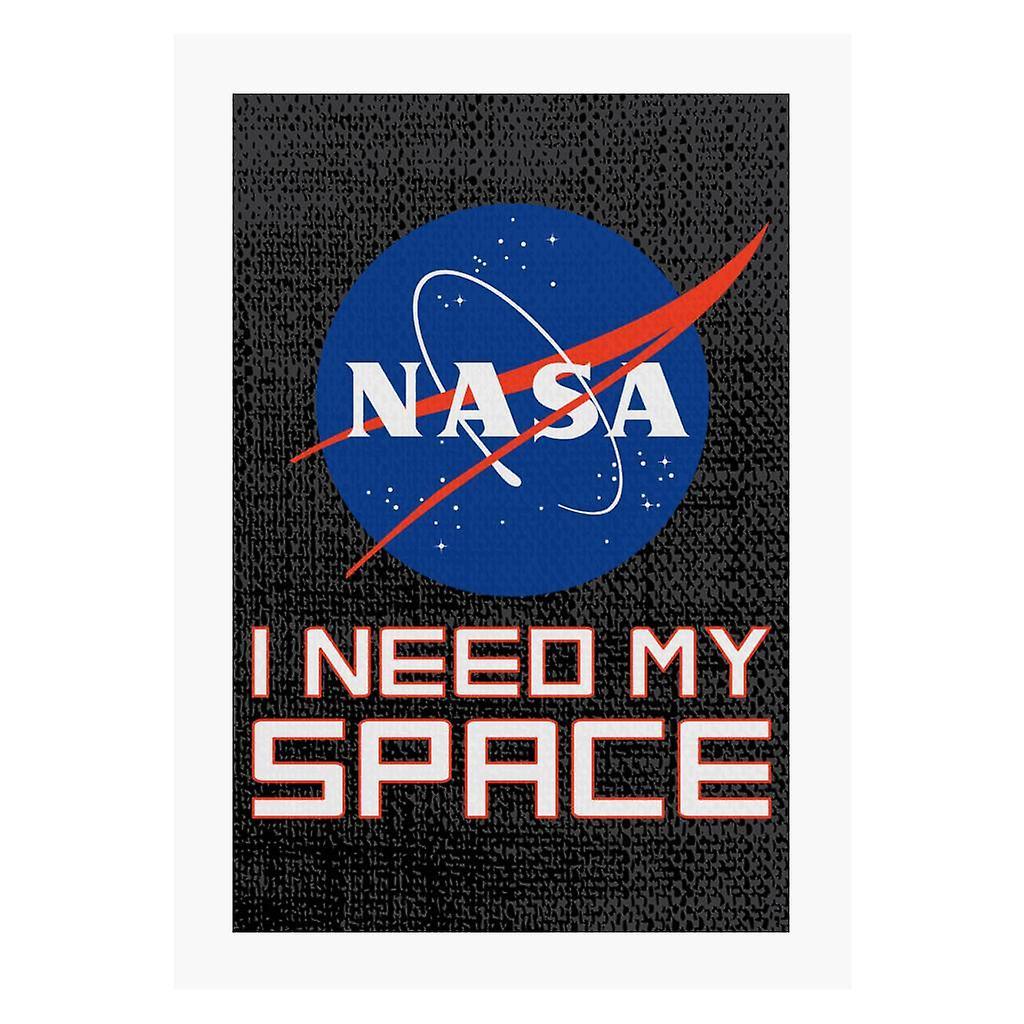 NASA I Need My Space A4 Print Black 21cm x 29.7cm