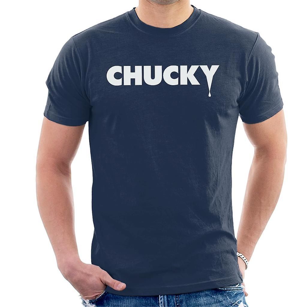 Chucky Logo Bold Men's T-Shirt Navy Blue XX-Large