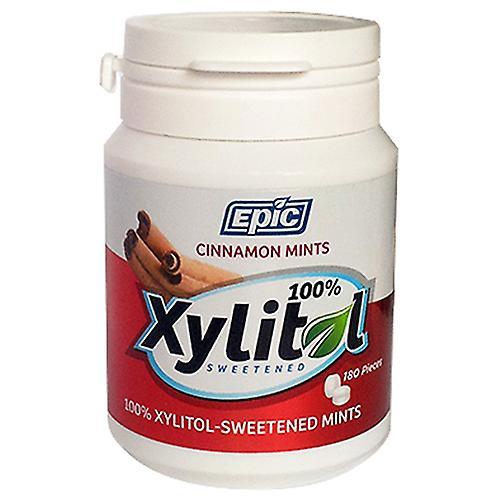 Epic Dental 100% Xylitol Sweetened Breath Mints, Cinnamon 180 Count (Pack of 1)