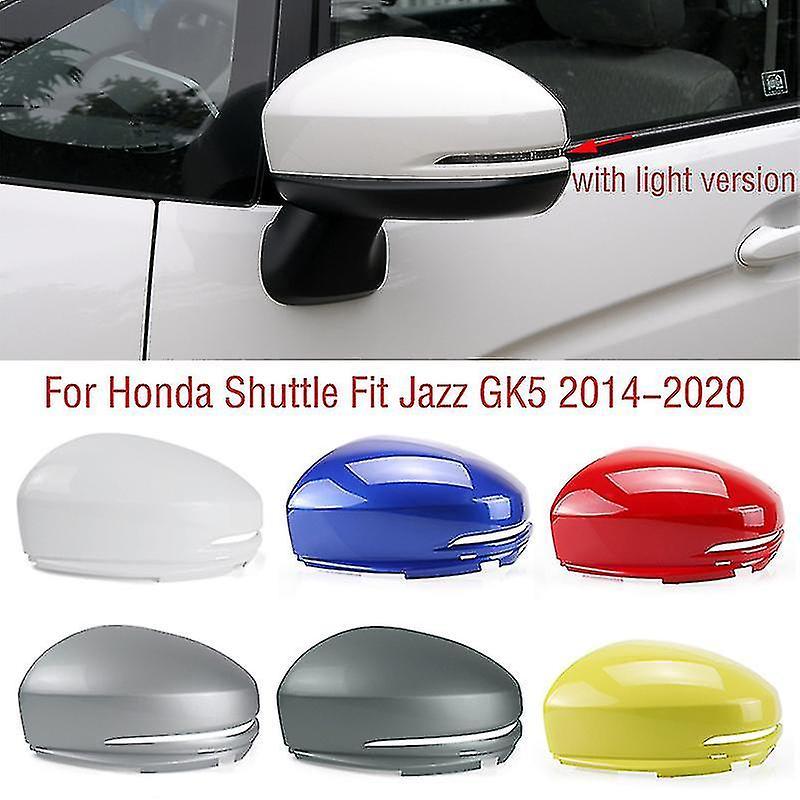 Ssylune For Honda Fit Jazz Shuttle Gk5 2014-2018 2019 2020 Car Wing Door Side Mirror Cap Shell House Outside Rearview Mirror Cover Lid blue right