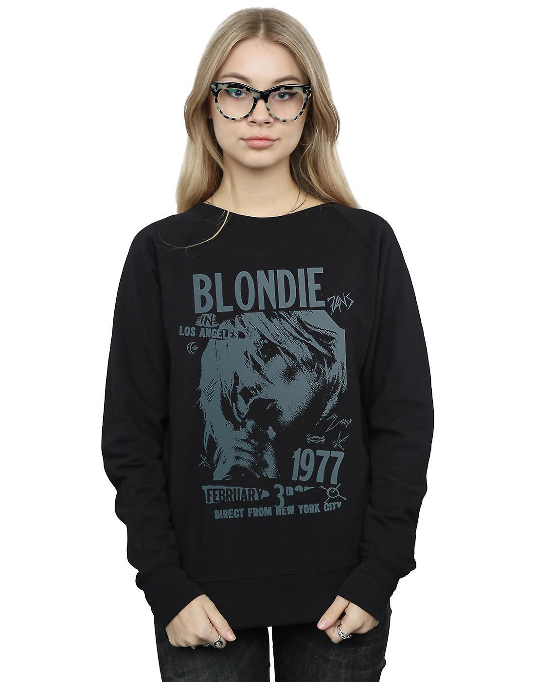 Women's Blondie Womens/Ladies Tour 1977 Chest Sweatshirt - Black - Size: 14