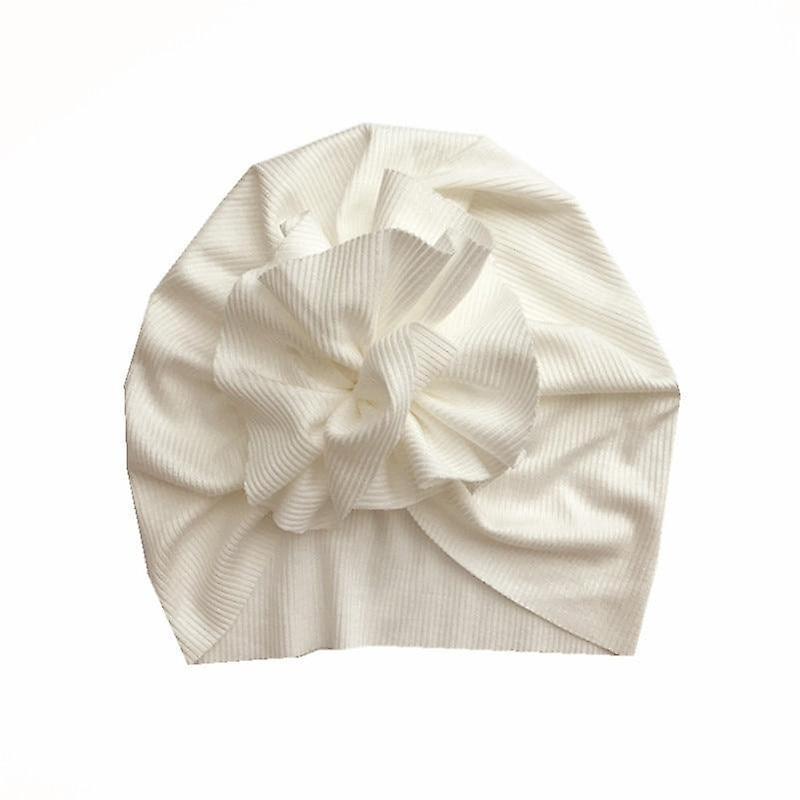 Slowmoose Lovely Flower Baby Hat - Bonnet Headwraps Kids Hat Beanie style 5 white