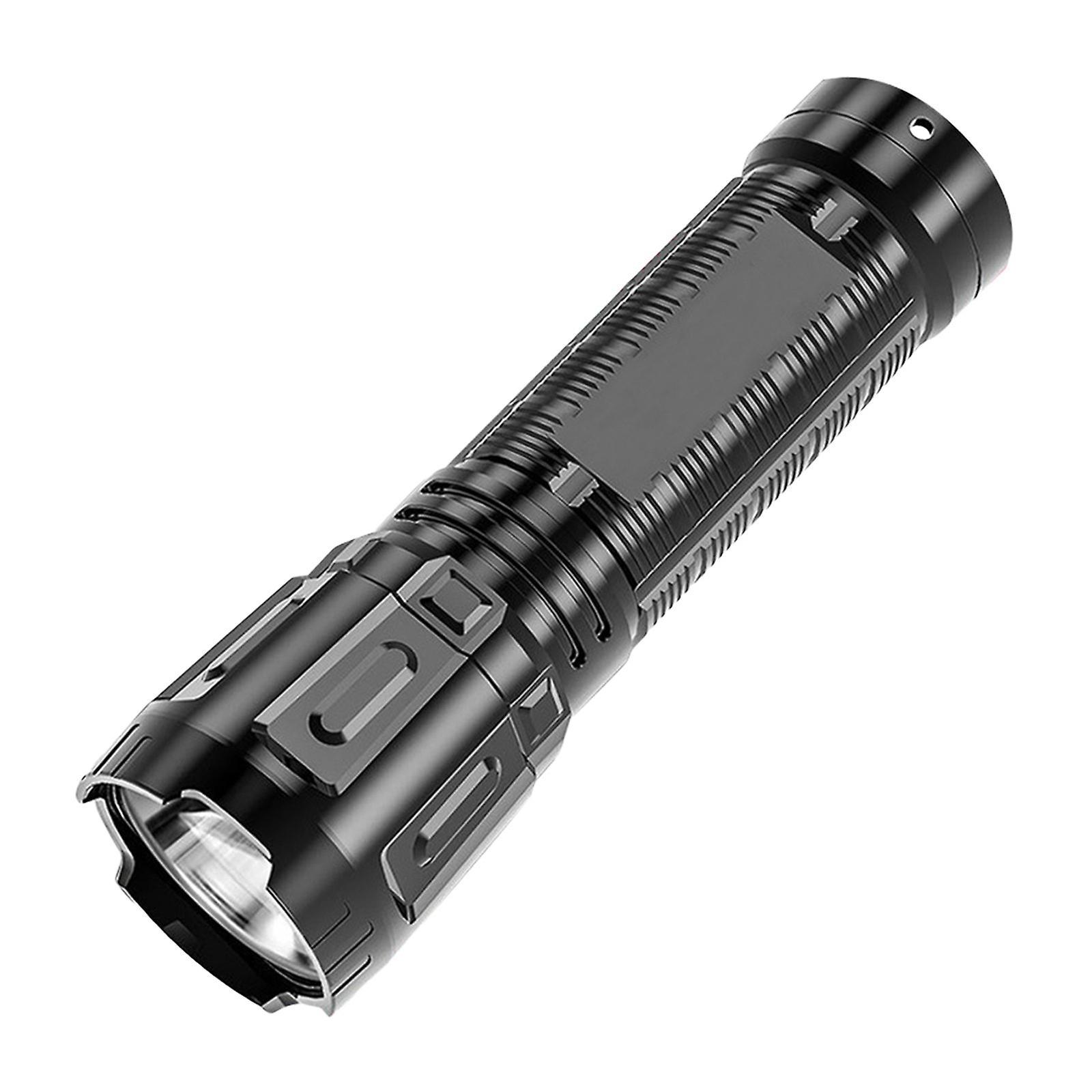 Shency LED Strong Light Portable Outdoor Life Home Multifunctional USB Rechargeable Emergency Flashlight Black