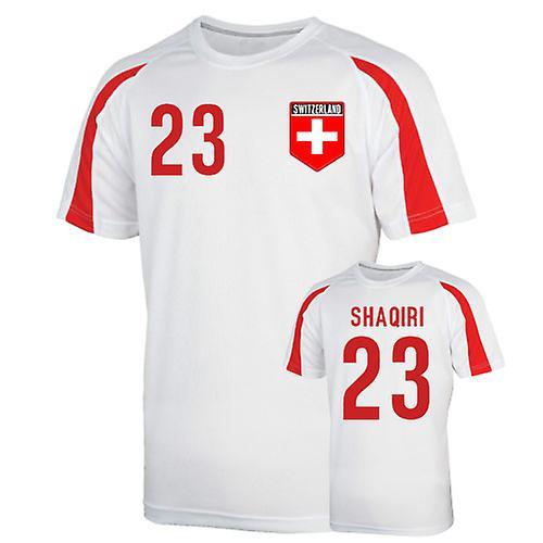 UKSoccerShop Switzerland Sports Training Jersey (shaqiri 23) White XL (45-48 inch)