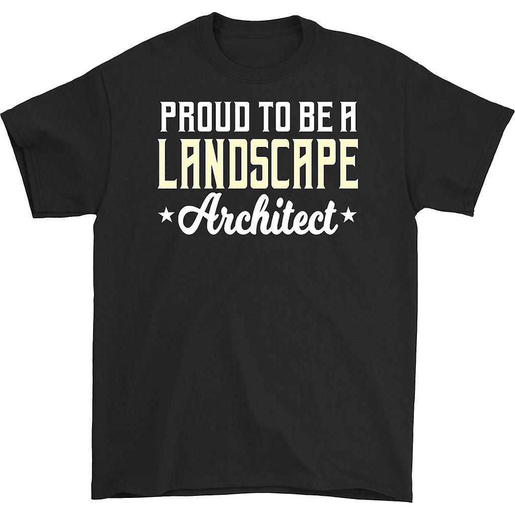 HISHARK Proud to be a landscape architect t-shirt Black M