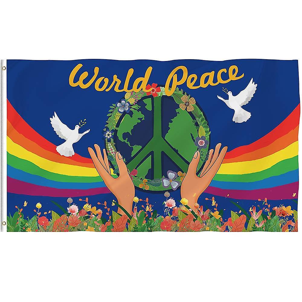 Frusde Peace Flag, Peace Dove World Peace Sign Symbol Flag For Patio Lawn Home Outdoor Dcor G