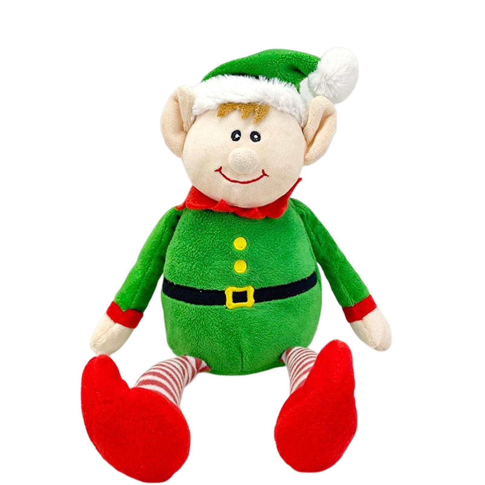 unbrand Christmas Elk Stuffed Plush Doll Lovely High-quality Plush Toy For Kids Birthday Present Christmas Elf