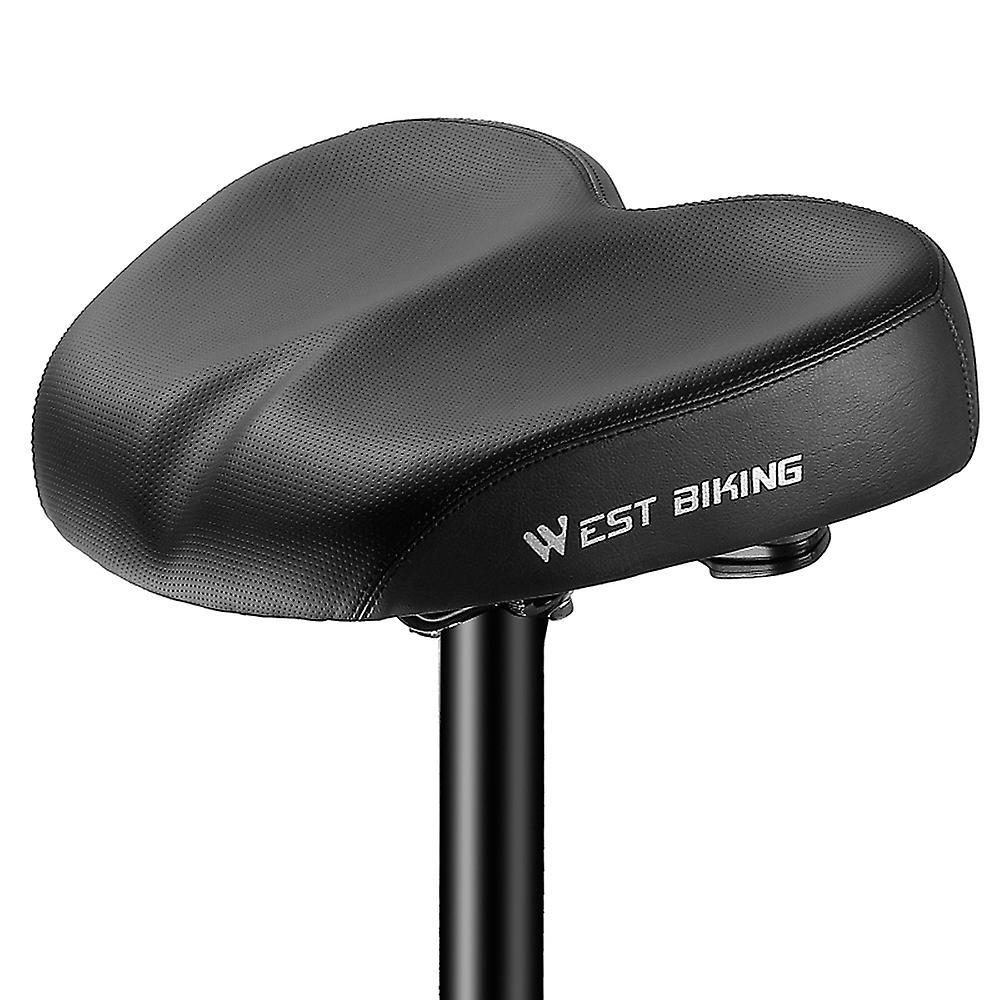 WEST BIKING Ergonomic Bicycle Replacement Saddle Soft Widen Thicken Road Bike Cushion Long Distance Black