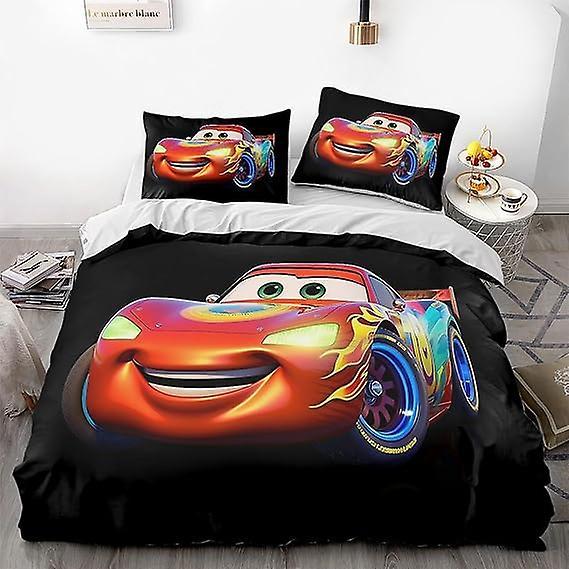 Duvet Cover Sets 3d Racing Duvet Cover Set Full Size Children's Cartoon Car Bedding Set Soft Microfiber Room Decor Quilt Cover 160x220cm