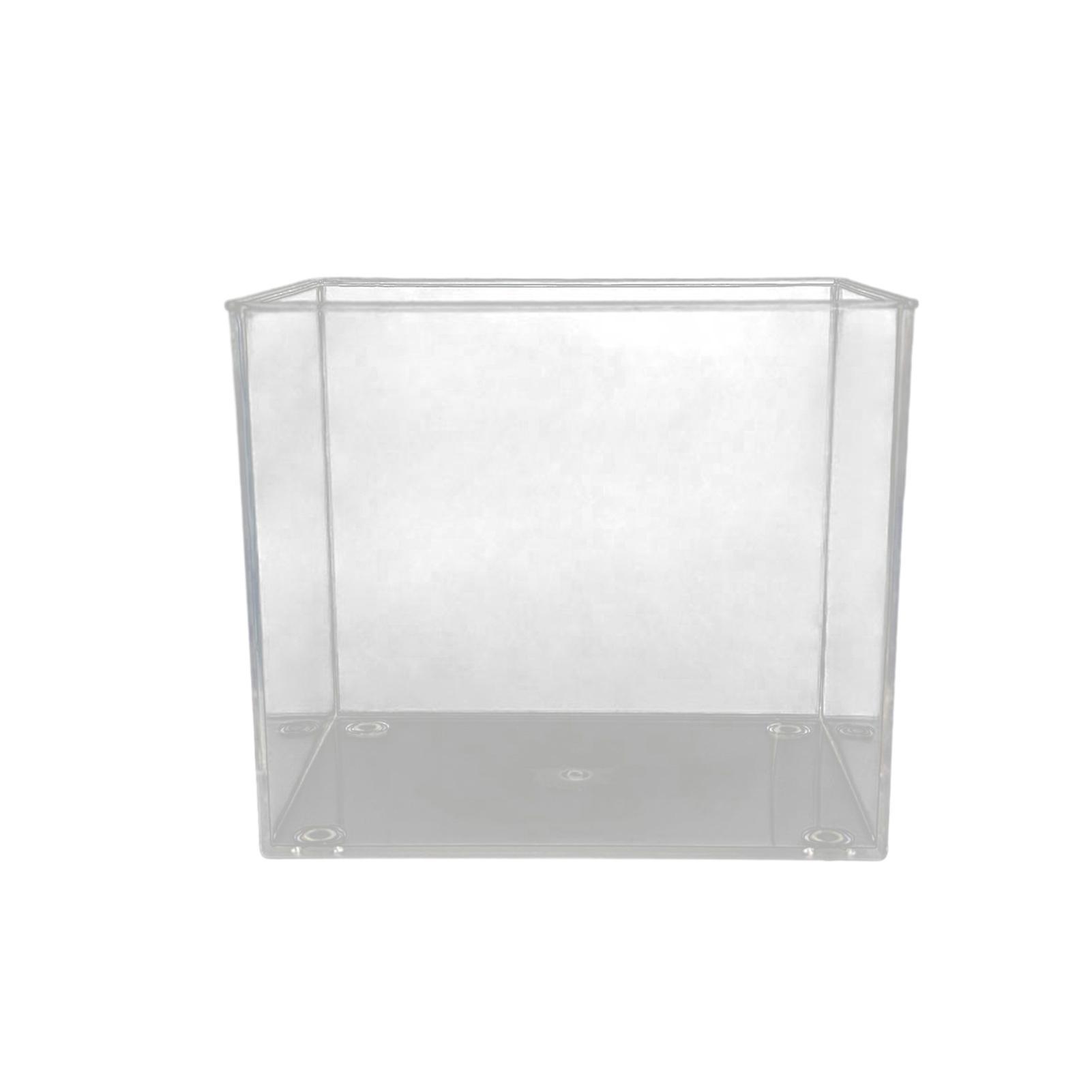 Yamaler Fish Tank Smooth Edges Small Aquarium High Transparency Desktop Aquatic Landscape Tank for Home Decoration M