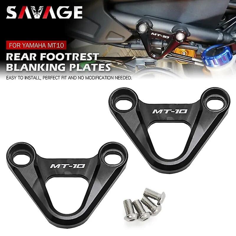 Rear Footrest Passenger Foot Peg Blanking Plate For Yamaha Mt10 Fz10 2016-2023 Mt-10 Fz-10 Motorcycle Pedal Racing Hook Mt Fz 10  Motorcycle Knee & Sh