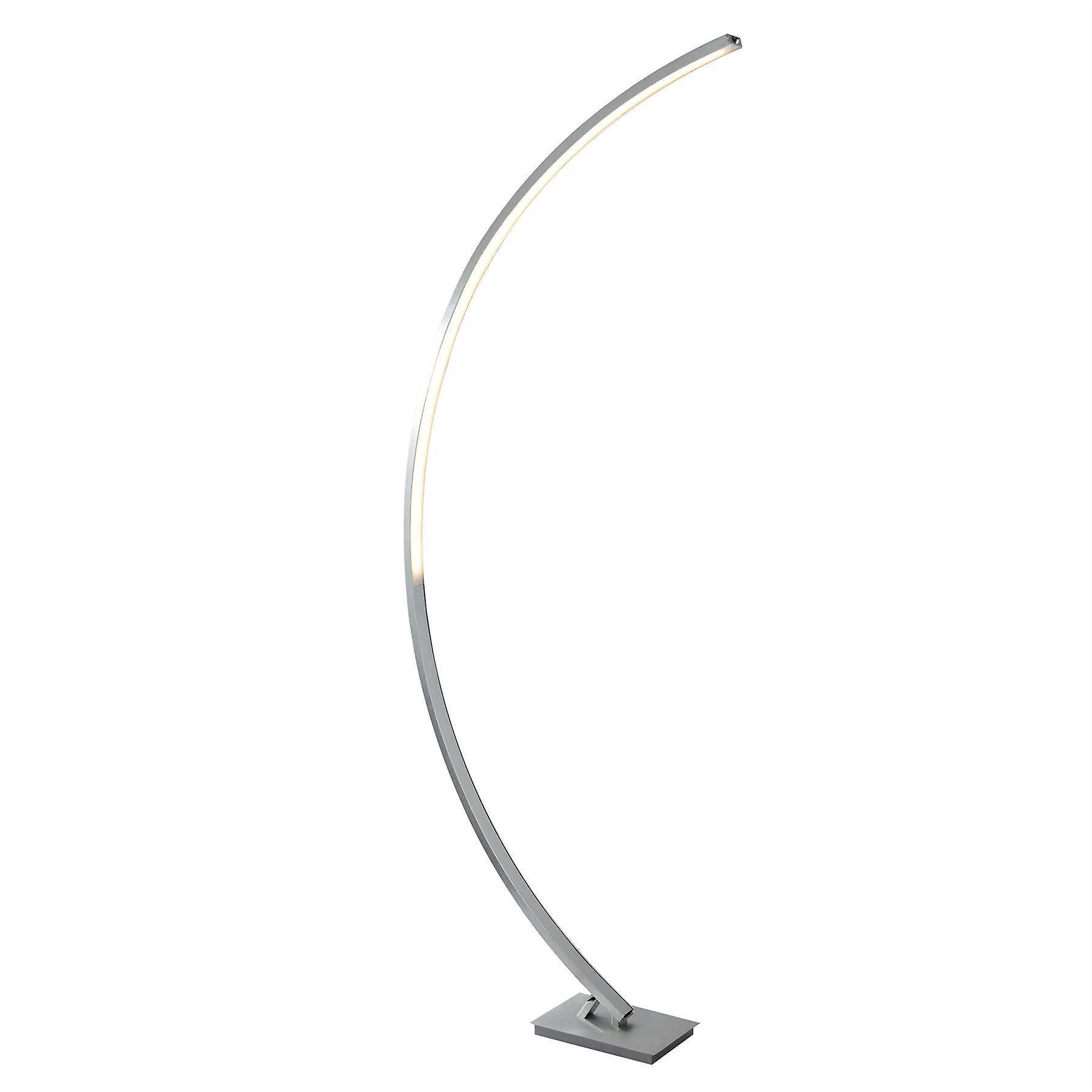 Searchlight Lighting Colton LED 1 Light Dimmable Floor Lamp Stainless Steel