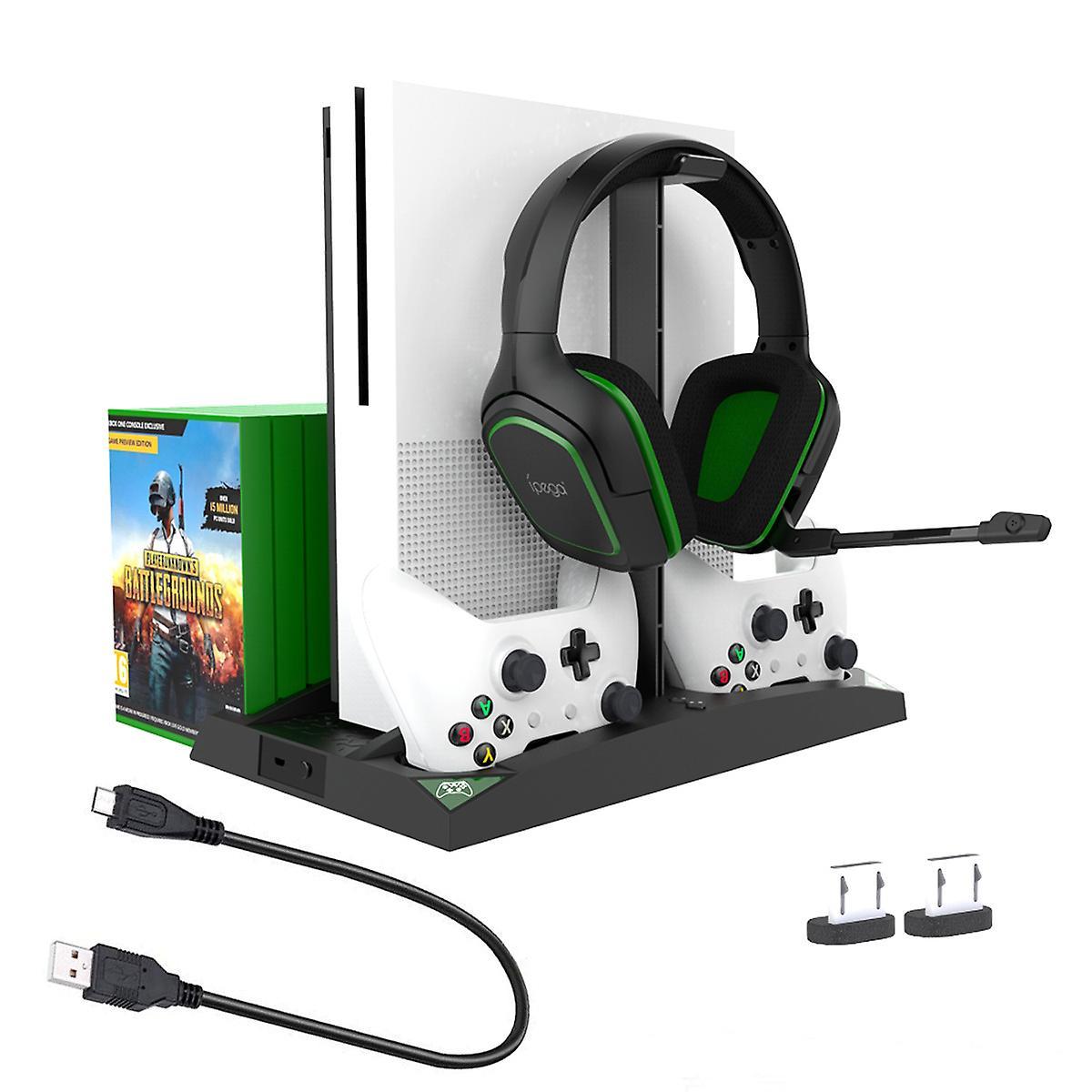 Sodon For Xbox One S Cooling Vertical Stand Dual Controller Charging Station