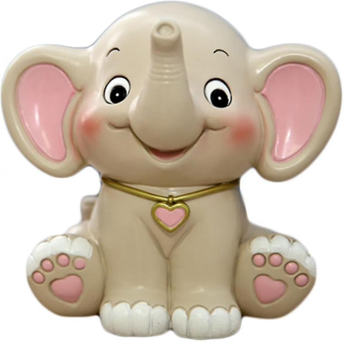 SJJYV Cute Cartoon Elephant Piggy Bank Coin Bank Saving Pot Money Box For Kids Birthday Gift Nursery Decor (pink)