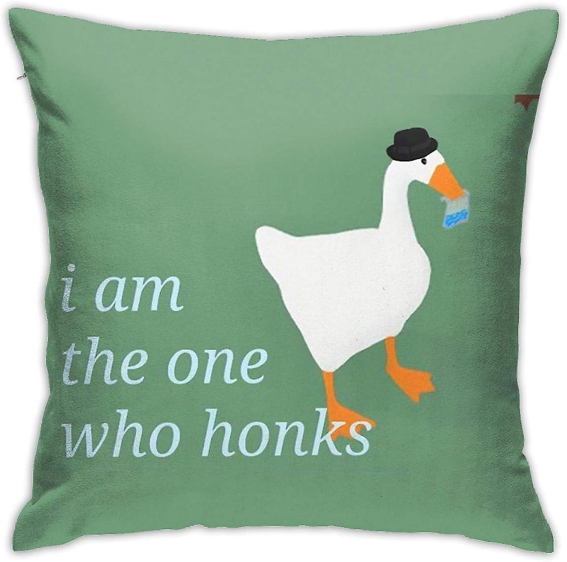 Kerota Untitled Goose I Am The One Who Honks Pillowcase Home Decorative Throw Pillow Covers Bed Sofa Couch Cushion Square Pillow Case 18x18 Inch 45...