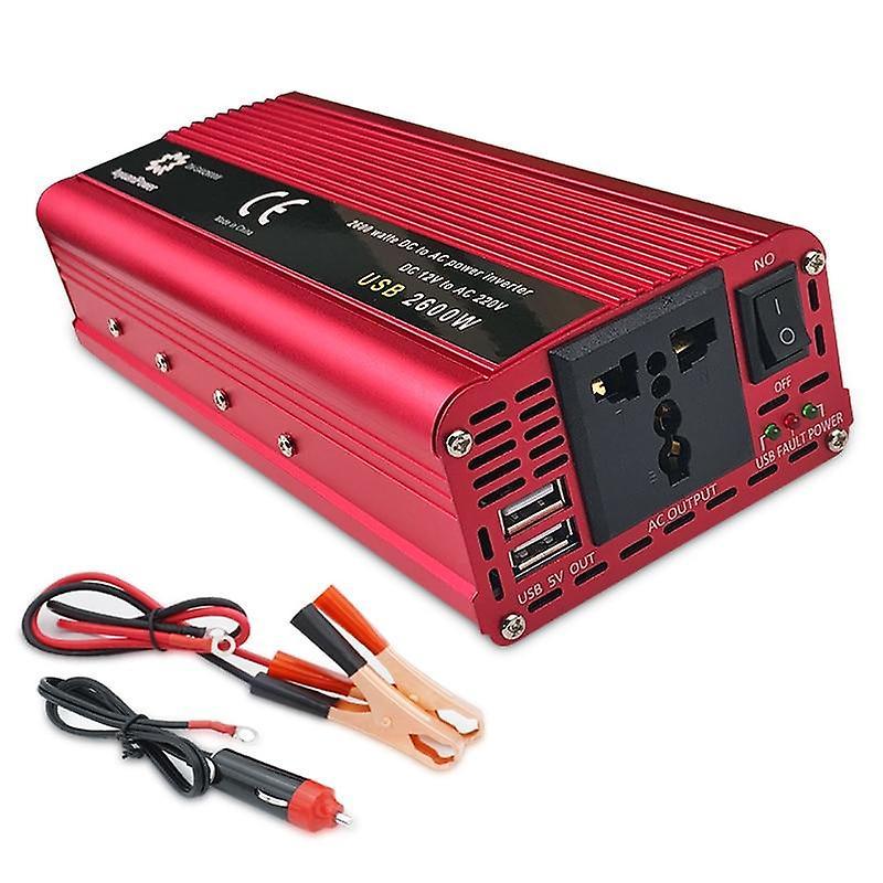 Slowmoose Dual Usb 2000w Watt Dc 12v To Ac 220v Portable Car Power Inverter Charger,