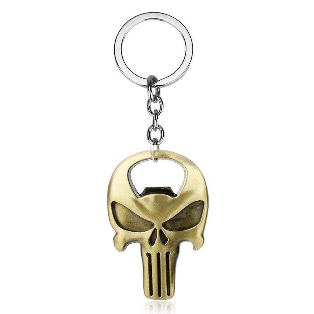 Yeye G-784 Antique Bronze Skull Bottle Opener Alloy Keychain Practical Ornament Pendant