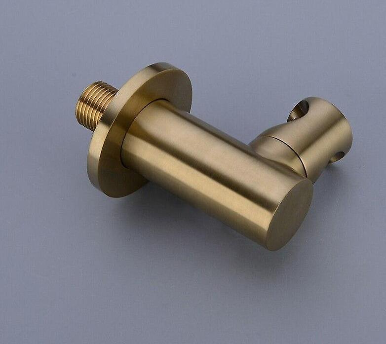 Slowmoose Brass Wall Mounted Hand Held Shower, Bracket & Hose Connector Brushed Gold 2