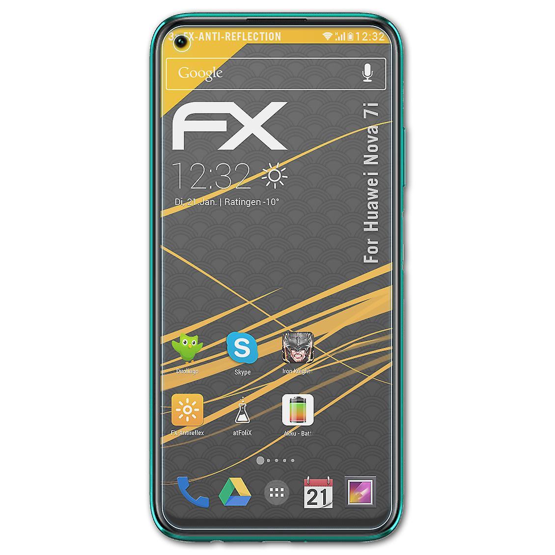 atFoliX 3x protective film compatible with Huawei Nova 7i armored film matt &shockproof 05 FX ANTIREFLEX