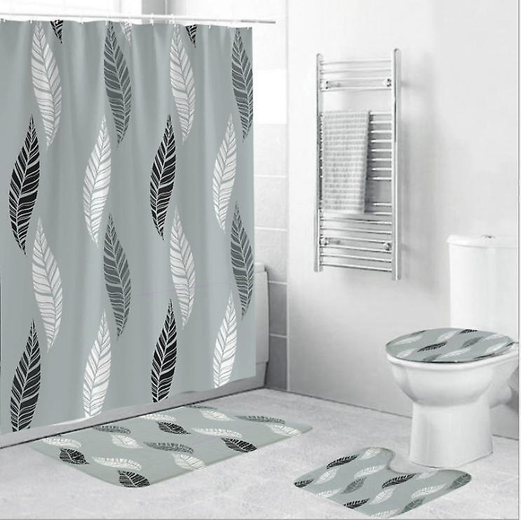 Yesfit Simple Style Printed Waterproof Polyester Bathroom Shower Curtain color1 180*200CM