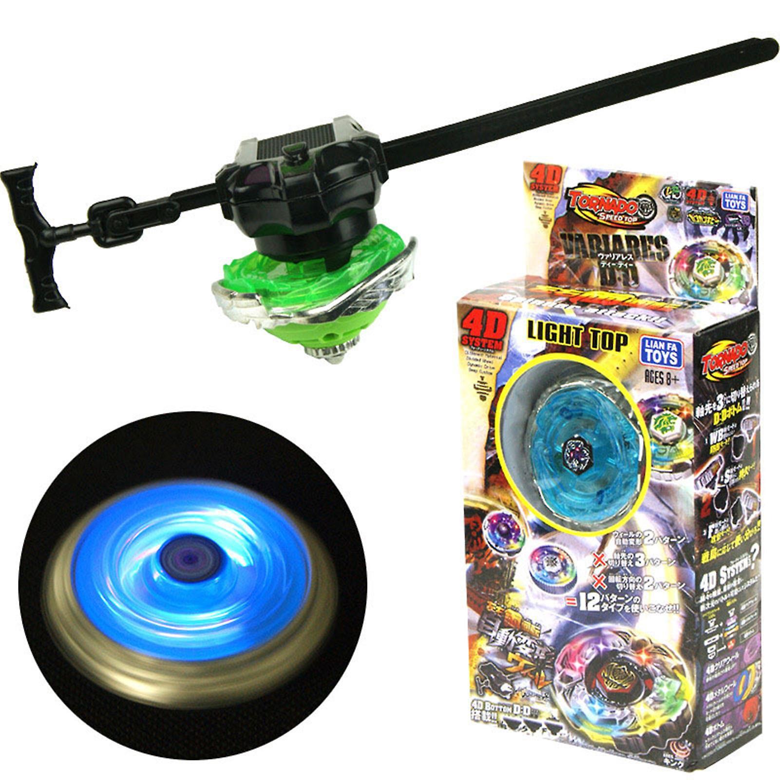 unbrand Luminous Gyro With Colorful Light Fighting Gyro With Pull Ruler Launcher For Boys Girls Interactive Game