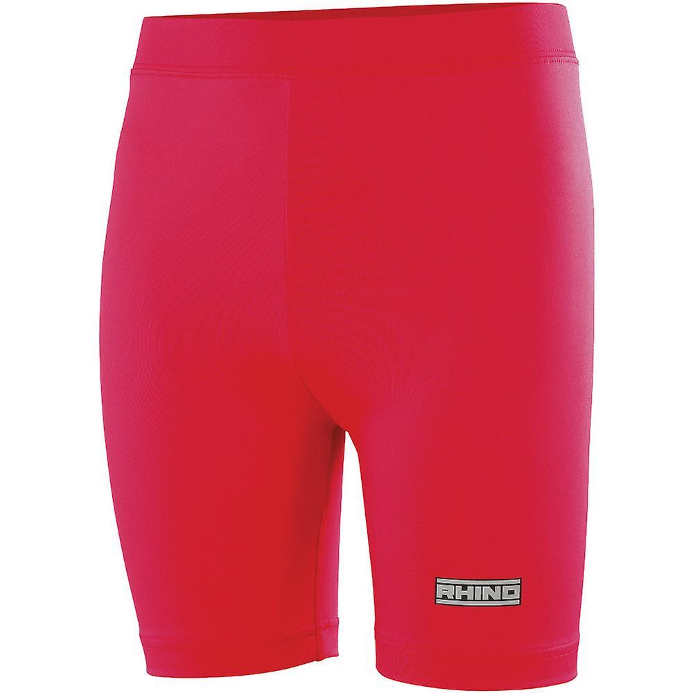 Rhino Boys Lightweight Quick Drying Sporty Baselayer Shorts Red LY/XLY - (Waist 26/28")