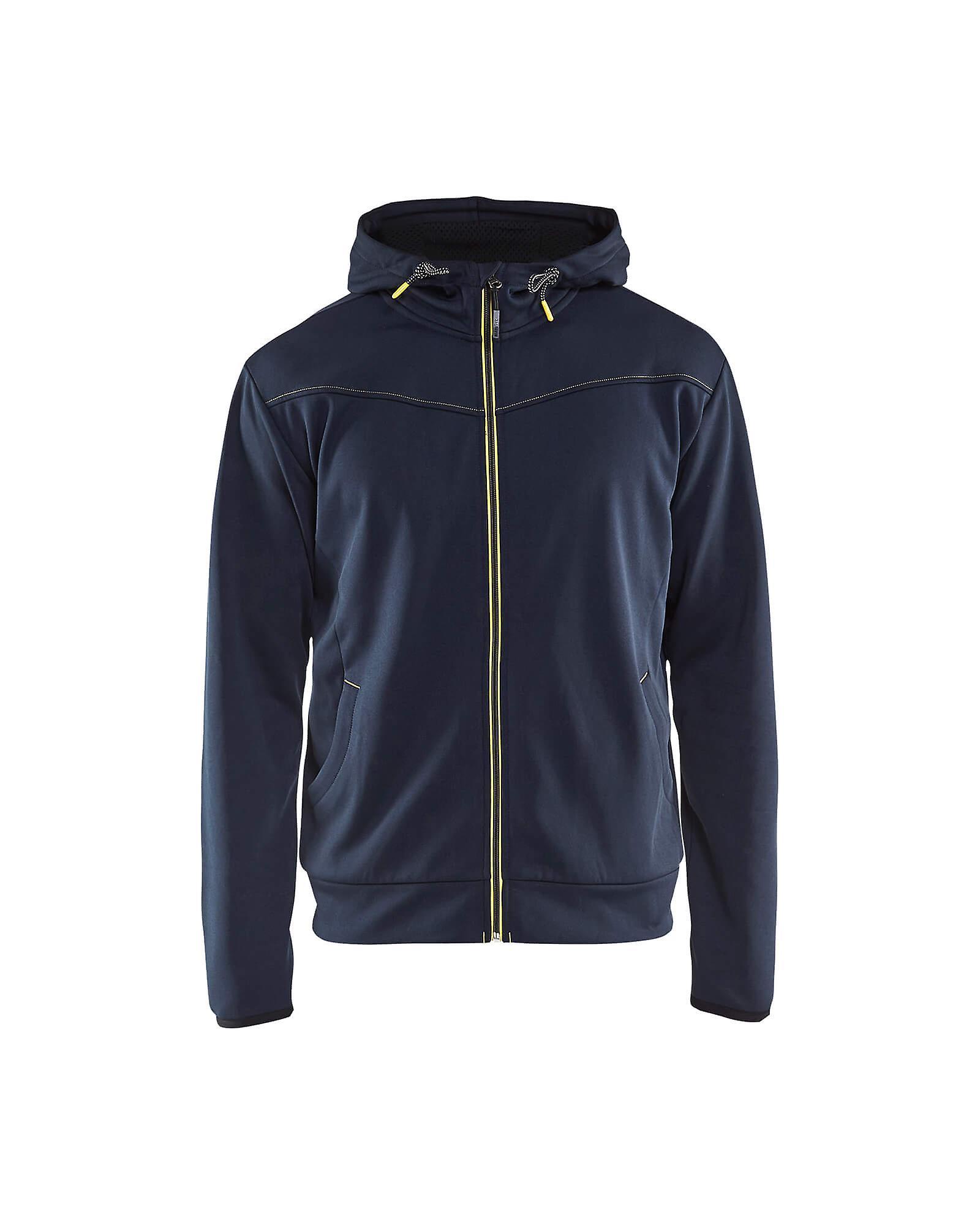 Blaklader 3363 hoodie full zip - mens (33632526) Dark navy/yellow Xxl