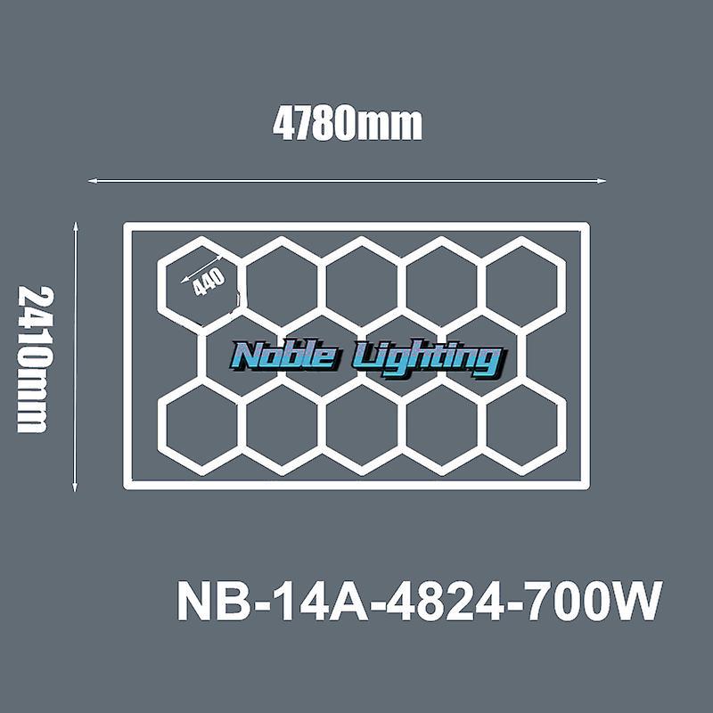 Loerss 2023 Hot Sale Honeycomb Car Detailing Ceiling Light Garage Hexagon Led Light  For Wash Station Garage Ceiling NB14A