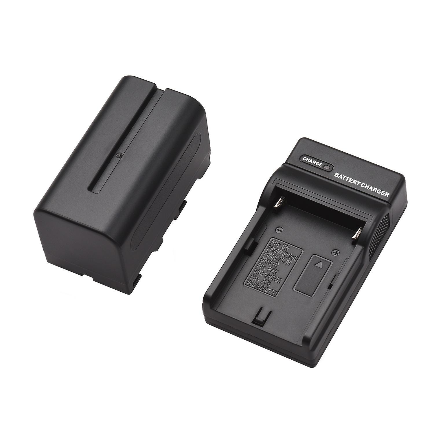 Andoer-2 NP-F750/ NP-F770 Camera Battery and Charger Kit 1PC 7.2V 5200mAh Large Rechargeable Battery with USB