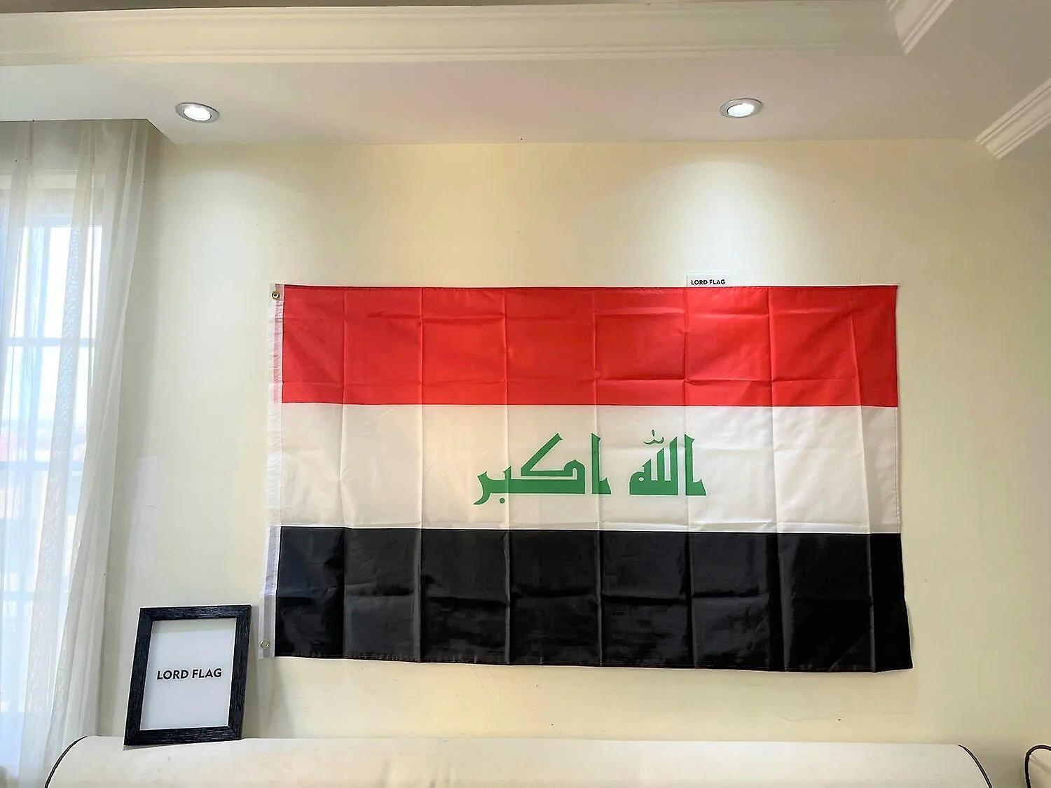 Scitoo Iraq Flag Nation 90x150cm 3ft X 5ft Polyester Banner Custom Flag All Over The World Worldwide 90 x 150cm