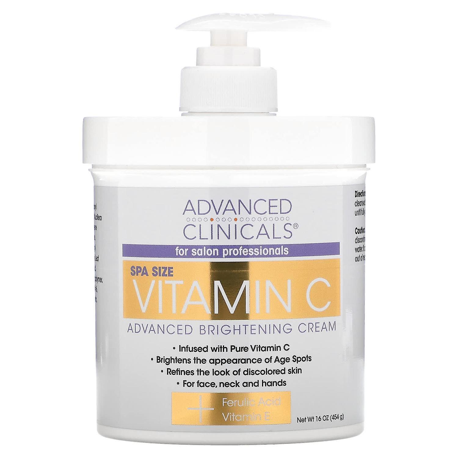 Advanced Clinicals, Vitamin C, Advanced Brightening Cream, 16 oz (454 g)