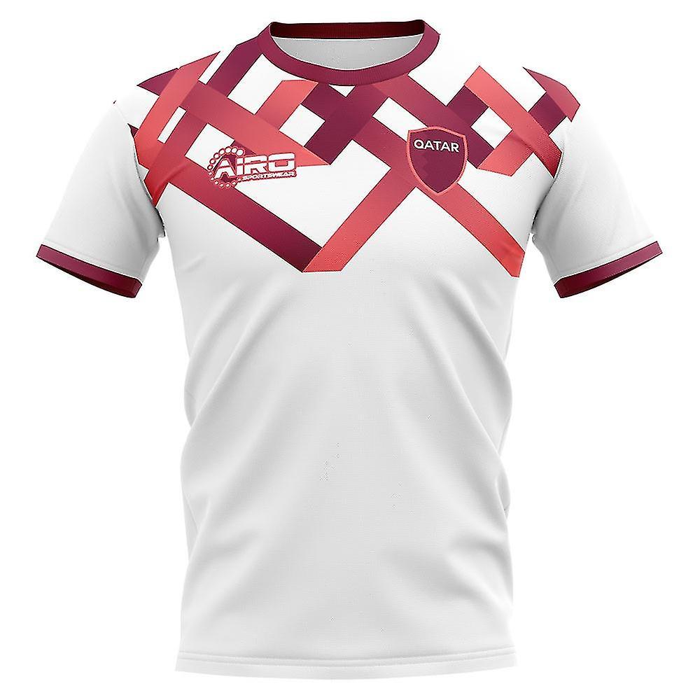 Airo Sportswear 2023-2024 Qatar Home Concept Football Shirt White Adult 5XL - 58-60 inch (160-172cm)