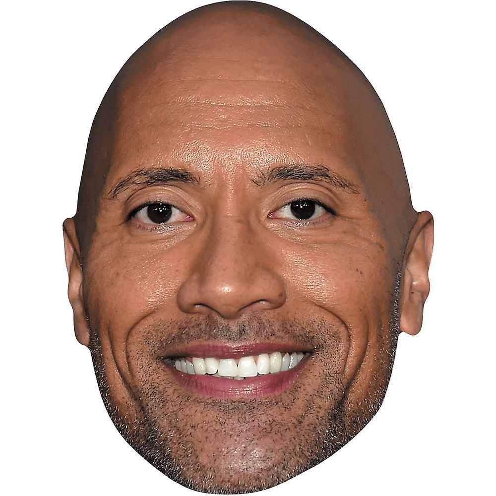 Celebrity Cutouts Dwayne 'The Rock' Johnson (Stubble) Celebrity Mask, Flat Card Face