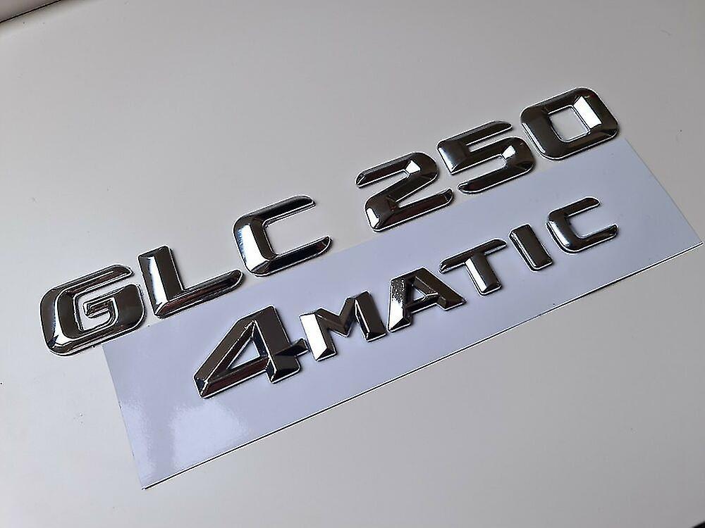 Acgiv Glc250 4matic Silver Chrome Letter Number Rear Boot Badge Emblem Mercedes