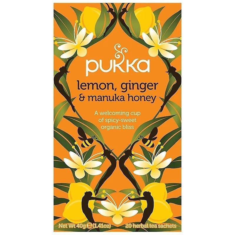 Pukka Lemon, Ginger & Manuka Honey Tea Bags 80