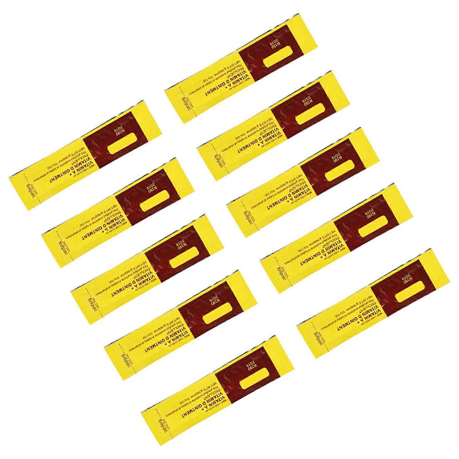 Aespa 10pcs Set Tattoo Repairing Aftercare Recovery Anti Scar Skin Care Vitamin A&D Ointment Yellow