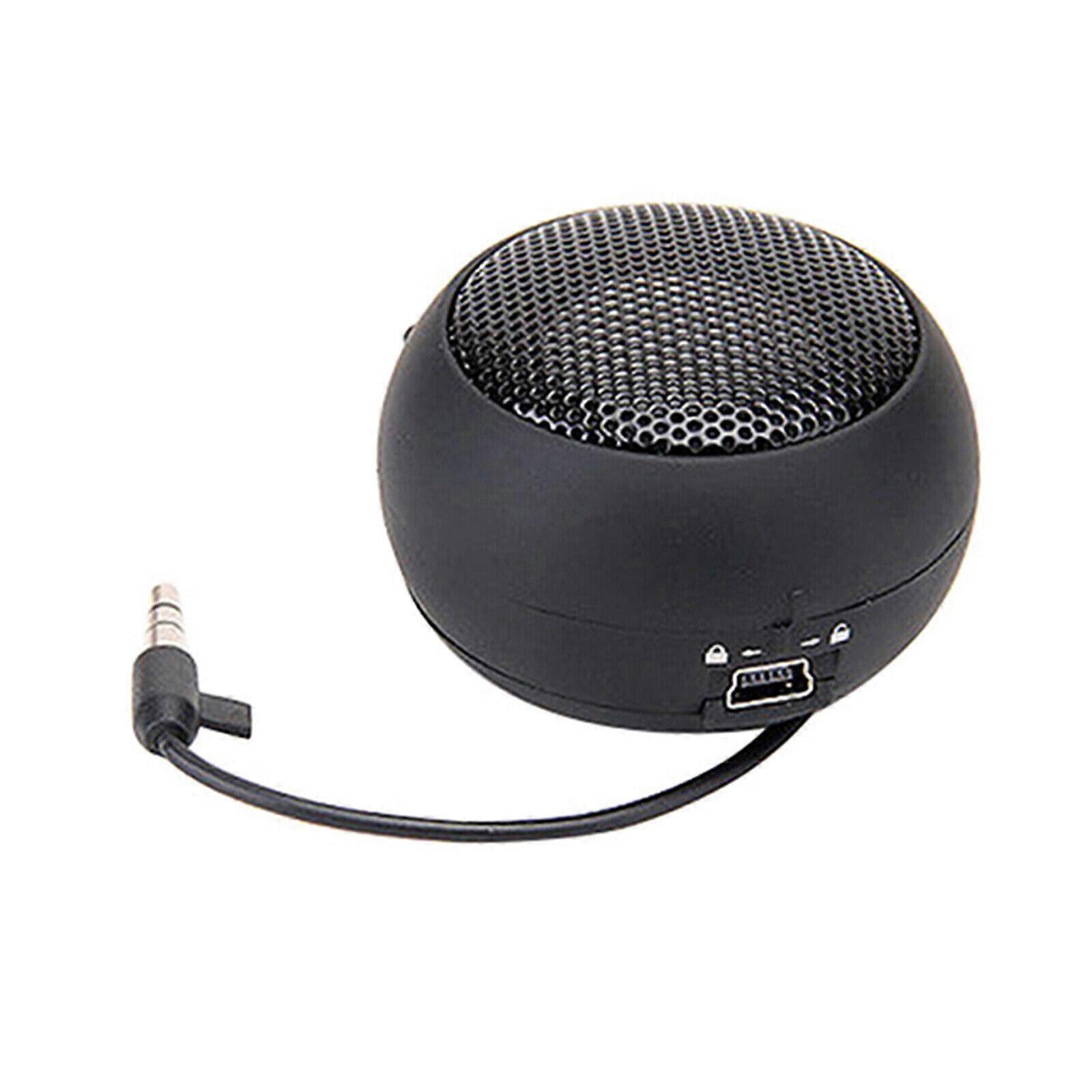 Unbrand 3.5mm Mini Portable Hamburger Speaker for Mobile Phone Tablet PC Fg Black