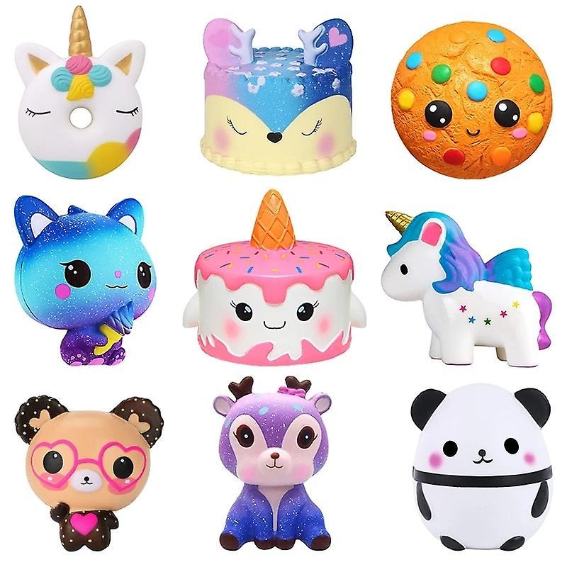 Bestdaily Jumbo Squishy Kawaii Unicorn Horse Cake Deer Animal Panda Squishies Slow Rising Stress Relief Squeeze Toys For Kids Pink Unicorn