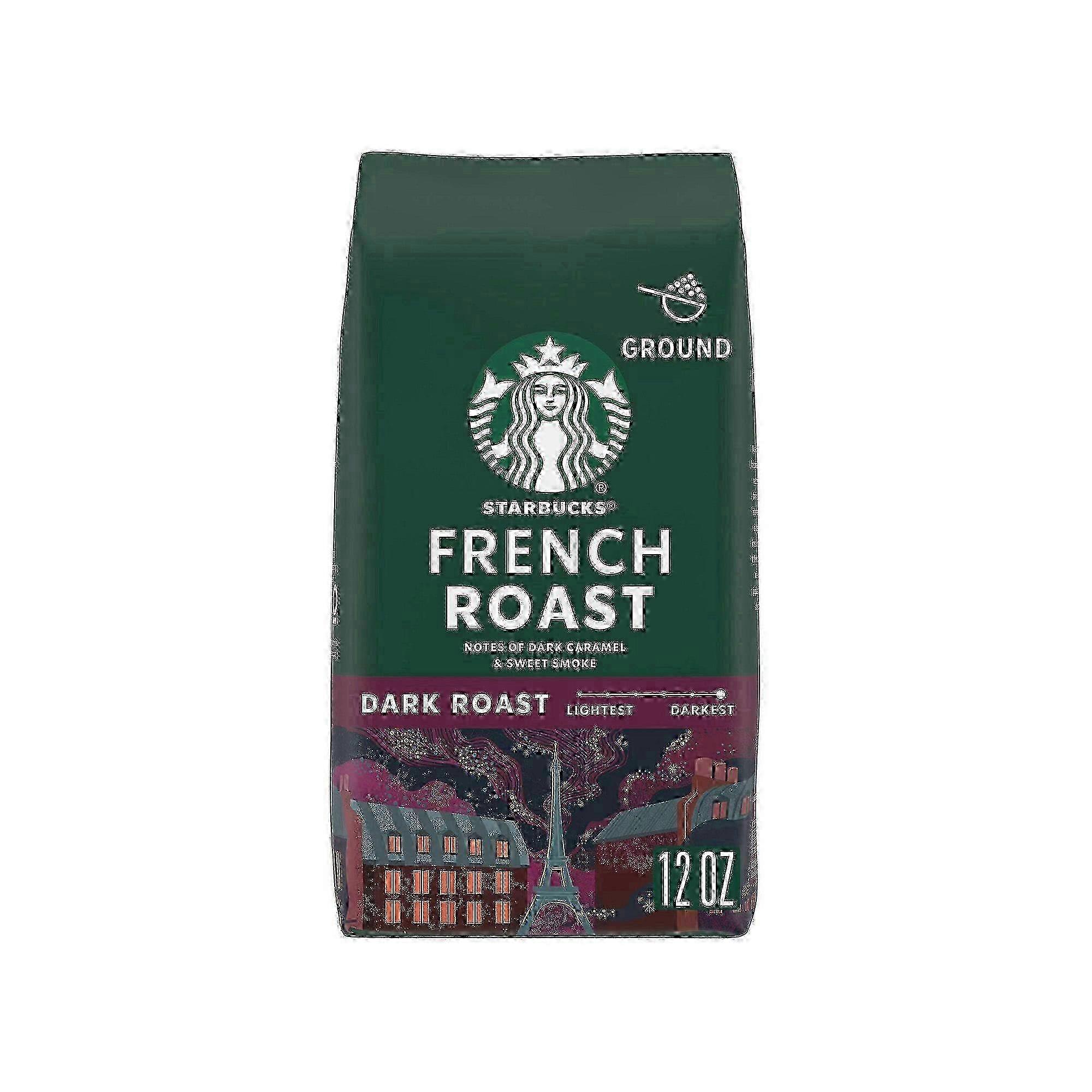 Starbucks Dark Roast 100% Arabica Ground Coffee, French Roast, 12 Oz