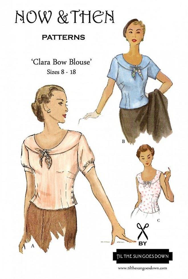 Now & Then Patterns Paper Sewing Pattern The Clara Bow Blouse