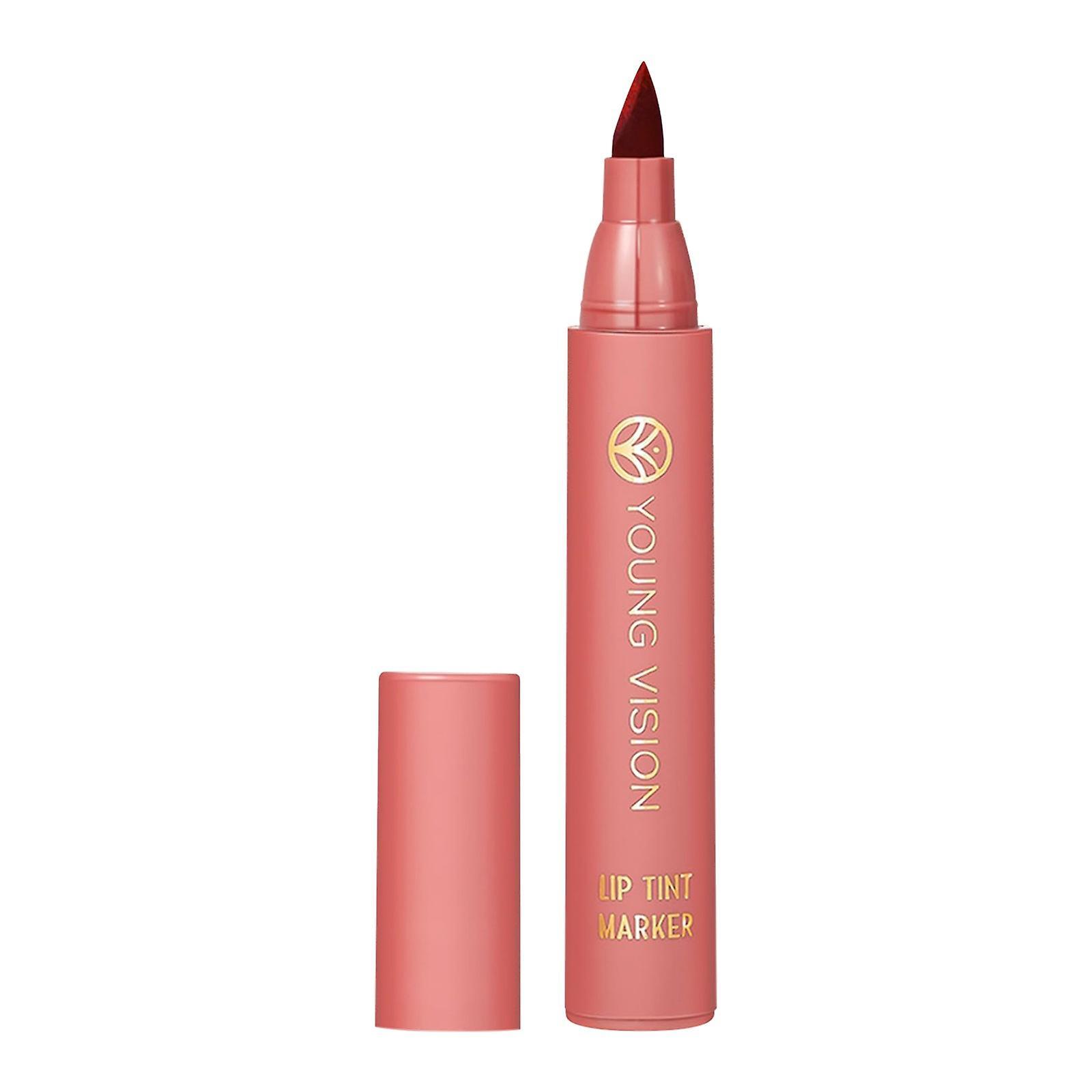 Baodan YOUNG VISION Lip Tint Marker, Lightweight Lip Stain, Liquid Lipstick With Nude Matte Shades, Lip Liner And Stick 2-in-1, Long Wearing And E