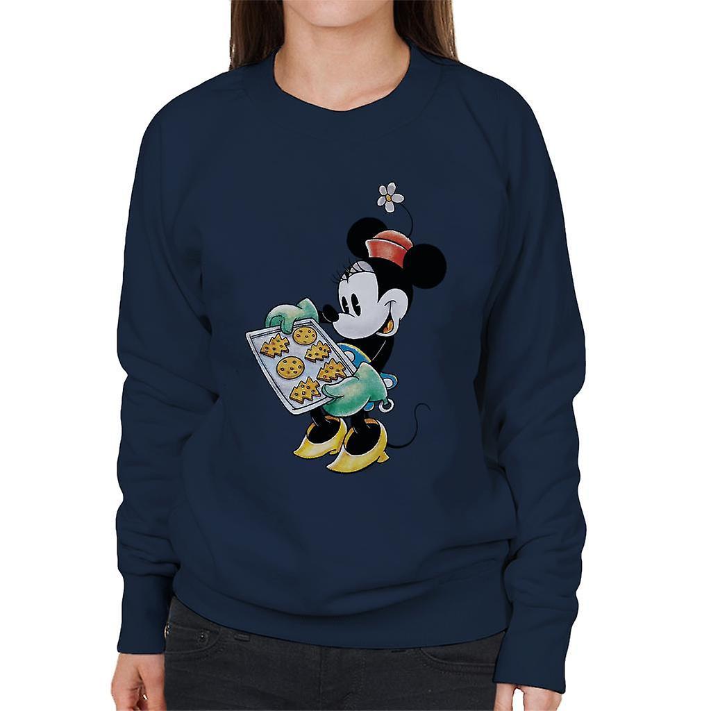 Disney Christmas Minnie Mouse Festive Baking Women's Sweatshirt Navy Blue XX-Large