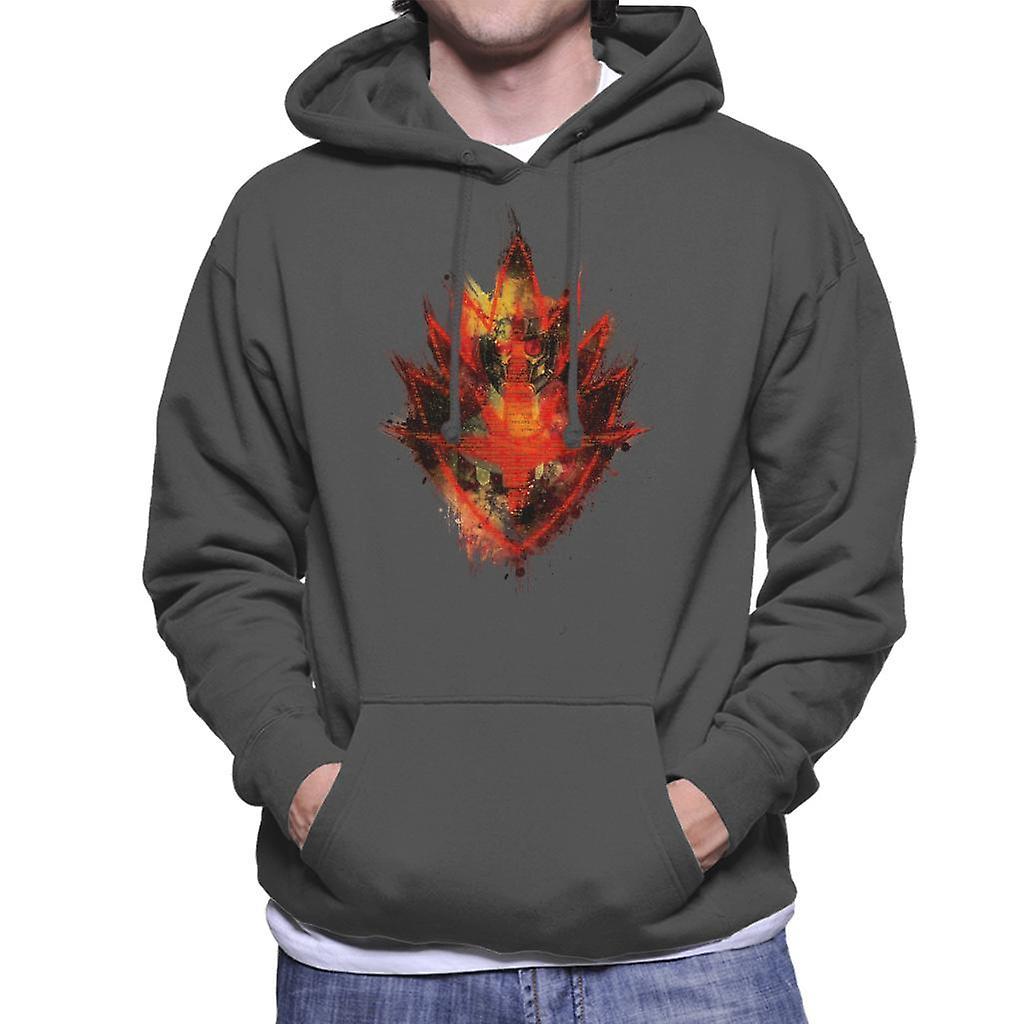 Marvel Guardians Of The Galaxy Star Lord Particle Logo Men's Hooded Sweatshirt Charcoal Large