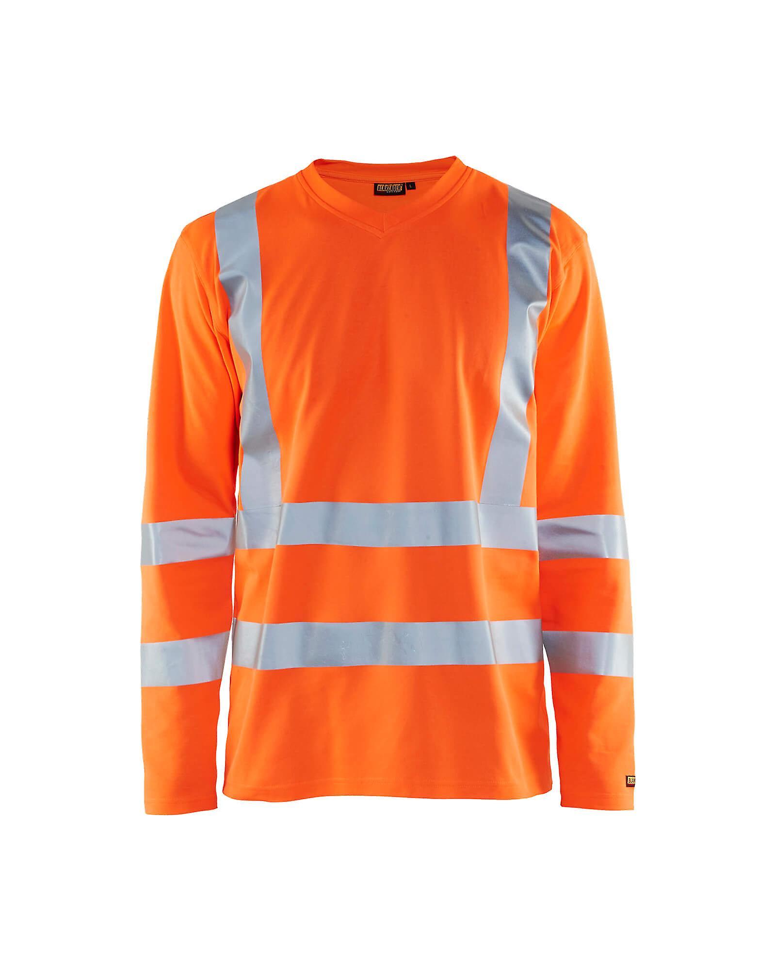 Blaklader 3381 hi-vis long-sleeve t-shirt - mens (33811070) Orange L