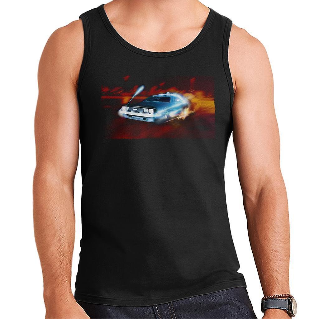 Back to the Future Delorean Electric Charged Take Off Men's Vest Black XX-Large