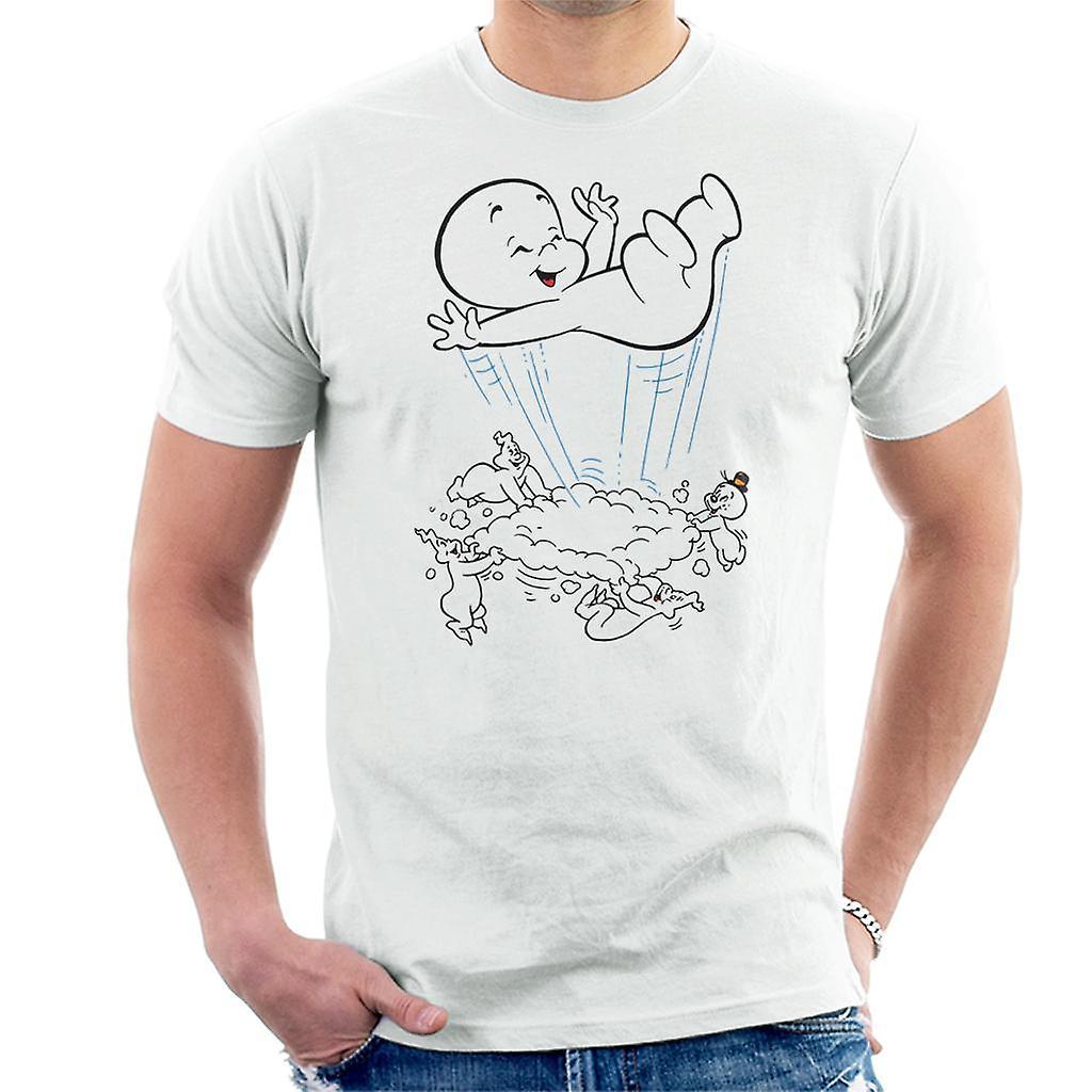 Casper The Friendly Ghost Cloud Bounce Men's T-Shirt White Small